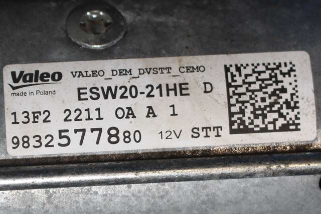 Starter diesel til Peugeot Partner 2019-->> (Type III)  (VALEO|ESW20-21HE|98 325778 80.|)
