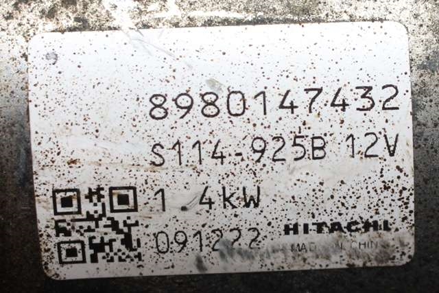 Starter diesel til Opel Astra J 2010-2015 (HITACHI|S114-925B|)