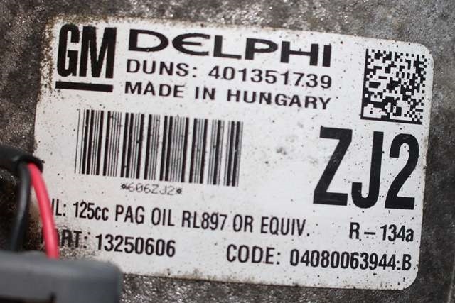 Aircondition kompressor til Opel Astra J 2010-2015  (DELPHI|401351739|13 250 606|)