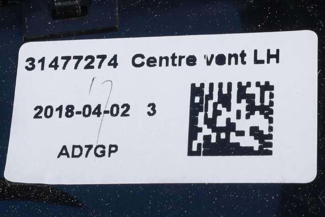 Dashbord friskluftdyse midtkonsoll til Volvo XC60 2017-->> (Type II) (VOLVO|31417738|)