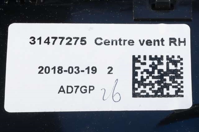 Dashbord friskluftdyse midtkonsoll til Volvo XC60 2017-->> (Type II) (VOLVO|31417738|)