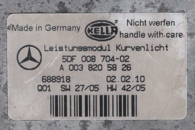 Styreenhet xenon/ballast til Mercedes ML 2005-2011 (W164) (W164) (HELLA|5DF 008 704-02|A 003 820 58 26|)