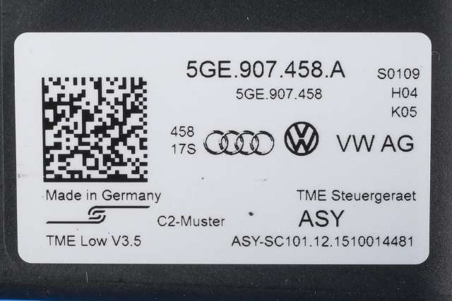Styreenhet diverse til VW e-Golf 2014-2017 (Fase 1)  (VAG|5GE 907 458 A|)