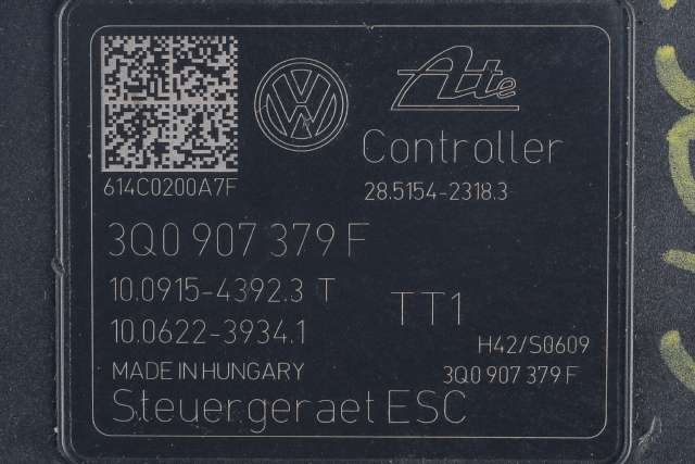ABS sentral til VW Golf VII 2012-2017 (Fase 1) (VAG|3Q0 614 517 F|3Q0 907 379 F|)
