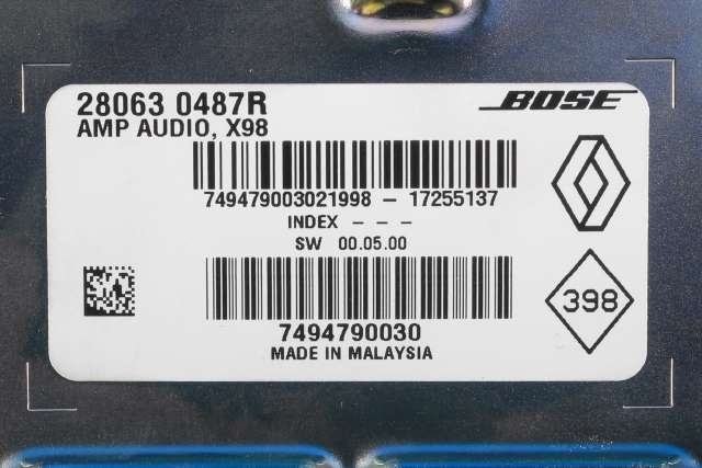 Bilstereo forsterker til Renault Captur 2013-2020 (Type I) (RENAULT|2806 30487R|)