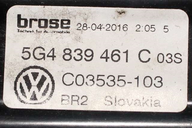 Ruteheis venstre bak til VW Golf VII 2012-2017 (Fase 1)  (VAG|5G4 839 461 C|)