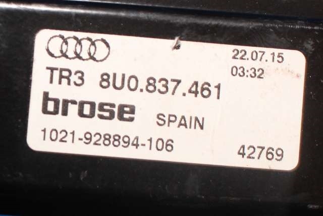 Ruteheis venstre foran til Audi Q3 2015-2018 (Type I, Fase 2)  (VAG|8K0 959 801 B|)