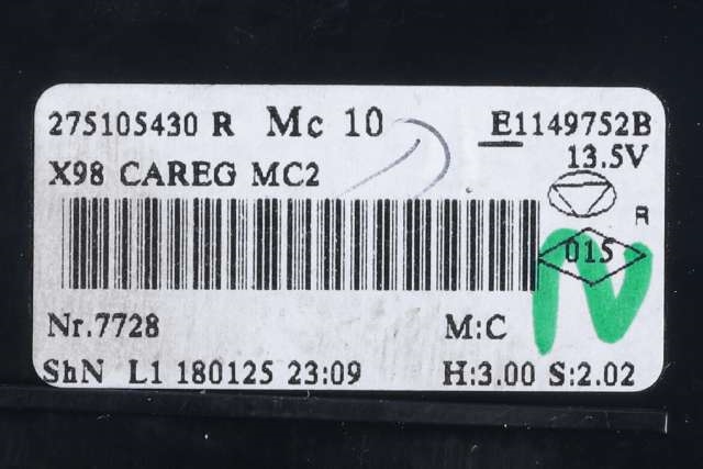 Varmeapparat betjening til Renault Captur 2013-2020 (Type I)  (RENAULT|2751 05430R|)
