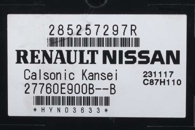 Styreenhet klima/aircondition til Renault Captur 2013-2020 (Type I)  (RENAULT|2852 57297R|)