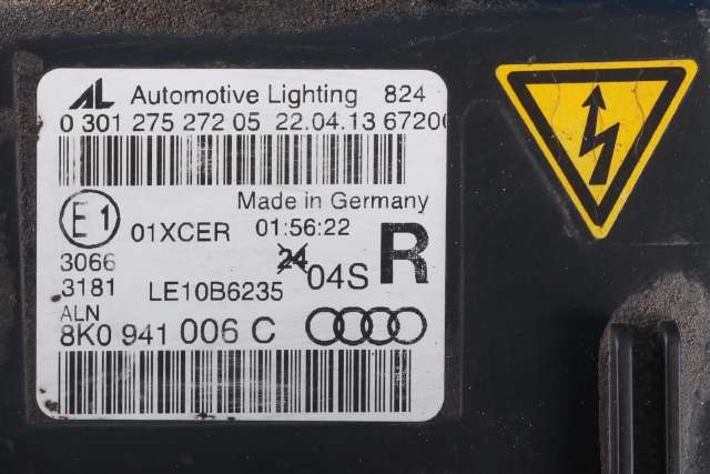 Frontlykt høyre xenon til Audi A4 2007-2014 (Type IV) (B8) (B8) (VAG|8K0 941 006 C|)