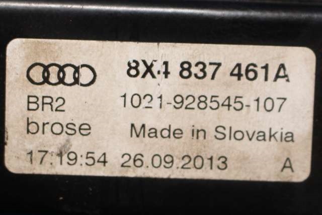 Ruteheis venstre foran til Audi A1 2010-2014 (Type I, Fase 1)  (VAG|8X4 837 461 A|8K0 959 801 C|)