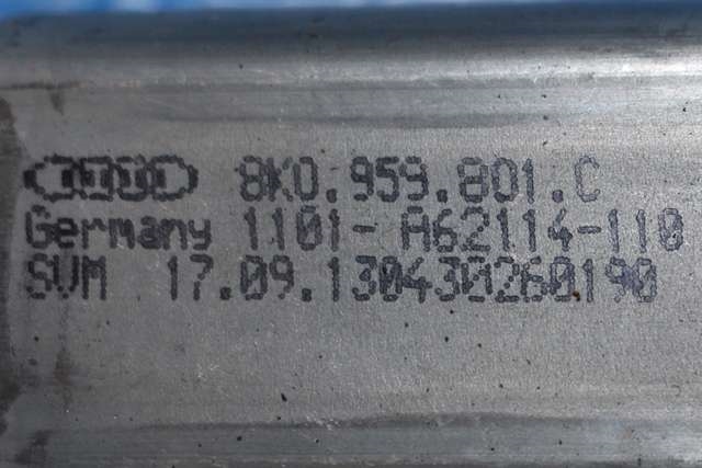 Ruteheis venstre foran til Audi A1 2010-2014 (Type I, Fase 1)  (VAG|8X4 837 461 A|8K0 959 801 C|)