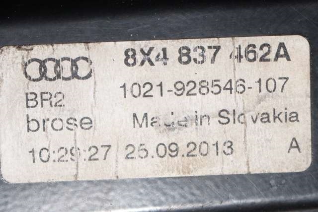 Ruteheis høyre foran til Audi A1 2010-2014 (Type I, Fase 1)  (VAG|8X4 837 462 A|8K0 959 802 C|)