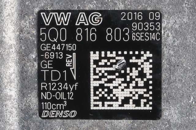 Aircondition kompressor til VW Golf Sportsvan 2014-2018  (DENSO|447150-6913|5Q0 816 803|)