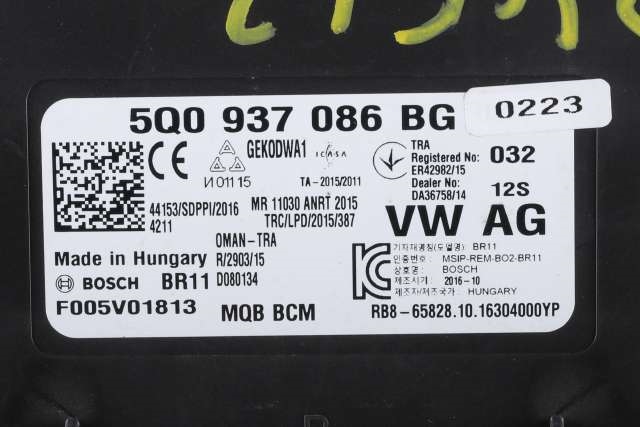Styreenhet comfort (BCM) til VW Golf Sportsvan 2014-2018  (BOSCH|F 005 V01 813|5Q0 937 086 BG|)