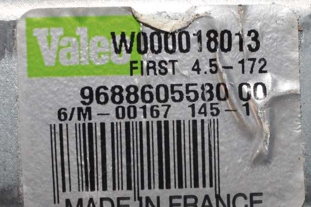 Viskermotor bakrute til Peugeot 508 2011-2014 (Type I, Fase 1) (VALEO|W000018013|96 886055 80|)
