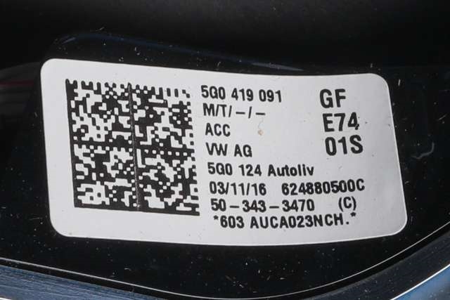 Airbag ratt til VW Golf Sportsvan 2014-2018 (VAG|5G0 419 091|)