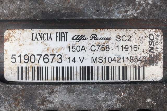 Dynamo diesel til Fiat Doblo 2010-->> (Type II) (FIAT|51907673|)