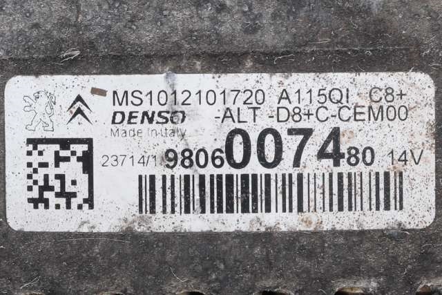 Dynamo til Peugeot 2008 2013-2019 (Type I) (DENSO|101210-1720|98 060074 80. 14 VOLT - C8|)
