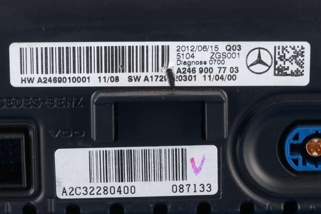 Bilstereo navigasjon skjerm til Mercedes B-Klasse 2011-2018 (W246) (W246) (MERCEDES|A 246 900 77 03|)