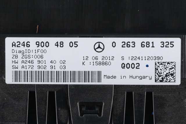 Instrumentpanel til Mercedes B-Klasse 2011-2018 (W246) (W246) (BOSCH|0 263 681 325|A 246 900 48 05|)