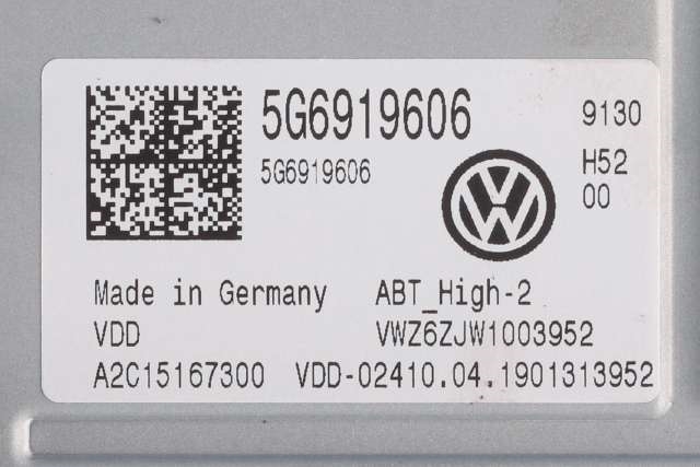 Bilstereo navigasjon skjerm til VW e-Golf 2017-2020 (Fase 2) (VAG|5G6 919 606|)