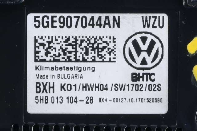 Varmeapparat betjening til VW e-Golf 2017-2020 (Fase 2) (VAG|5GE 907 044 AN|)
