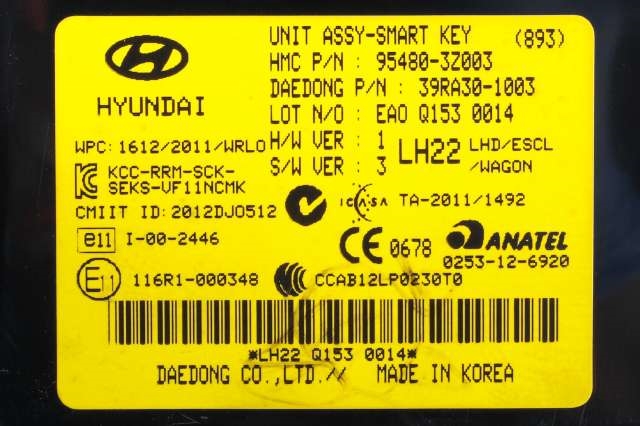Styreenhet nøkkelfri/keyless til Hyundai i40 2012-2017 (HYUNDAI|95480-3Z003|)