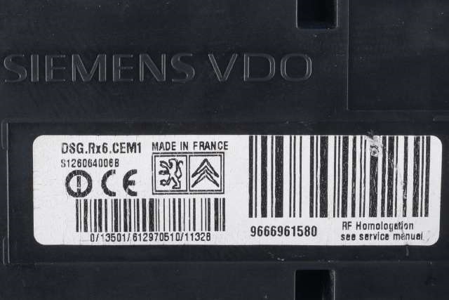 Styreenhet diverse til Peugeot 508 2011-2014 (Type I, Fase 1) (PEUGEOT|96 669615 80|)