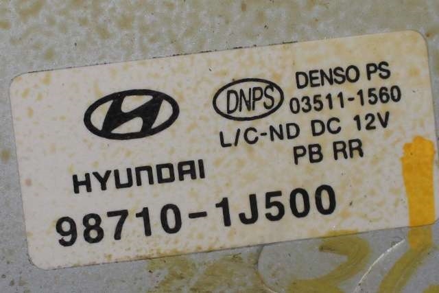 Viskermotor bakrute til Hyundai i20 2009-2014 (Type I)  (DENSO|03511-1560|98710-1J500|)
