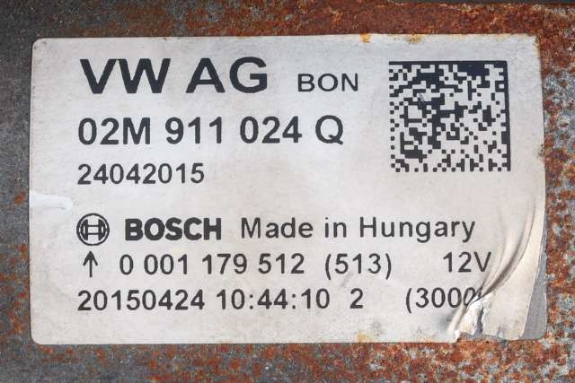 Starter til Škoda Fabia 2014-2021 (Type III) (BOSCH|0 001 179 512|02M 911 024 Q|)