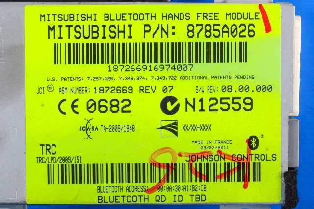 Styreenhet bluetooth til Mitsubishi ASX 2010-2019  (MITSUBISHI|8785A026|)