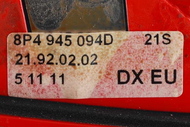 Baklykt høyre indre til Audi A3 2009-2012 (Type II, Fase 2)  (VAG|8P4 945 094 D|)