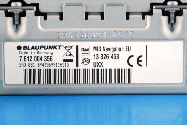 Bilstereo navigasjon spiller til Opel Insignia A 2009-2014  (BLAUPUNKT|7 612 004 356|13 326 453|)