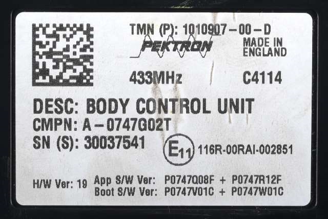 Styreenhet comfort (BCM) til Tesla Model S 2013-2016 (Fase 1)  (TESLA|1010907-00-D|)