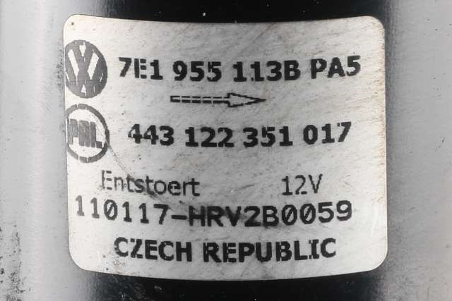 Viskermotor frontrute komplett m/overføring til VW Transporter / Caravelle 2009-2015 (Fase 2) (T5) (T5) (VAG|7E1 955 023 A|)
