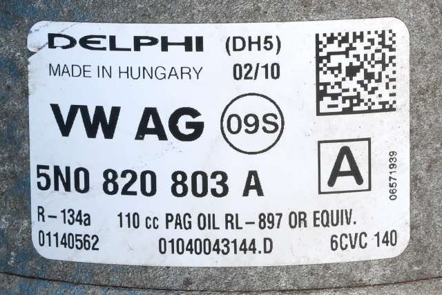 Aircondition kompressor til VW Golf, Plus/Cross 2009-2013 (Fase 2)  (VAG|5N0 820 803 A|)