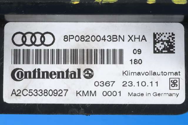 Varmeapparat betjening til Audi A3 2009-2012 (Type II, Fase 2) (VAG|8P0 820 043 BN|)