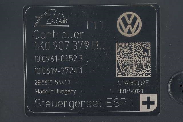 ABS sentral til Audi A3 2009-2012 (Type II, Fase 2) (VAG|1K0 614 517 DE|1K0 907 379 BJ|)