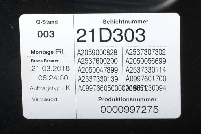 Ruteheis venstre bak til Mercedes GLC 2015-2022 (X253) (X253) 