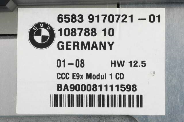 Bilstereo navigasjon til BMW 3-Serie 2005-2011 (E90/E91/E92/E93) (E90/E91/E92/E93) (BMW|65.83-9 170 721|)