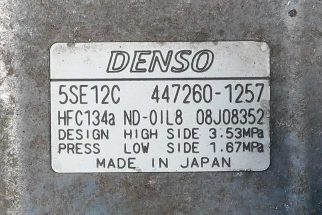 Aircondition kompressor til Toyota RAV4 2006-2009 (Type III, Fase 1) (DENSO|447260-1257|)