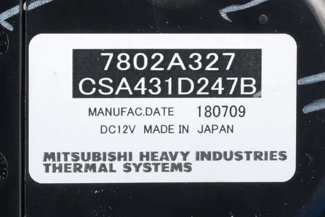 Varmeapparat motor til Mitsubishi Outlander 2015-->> (Type III, Fase 2) (MITSUBISHI|7802A327|)