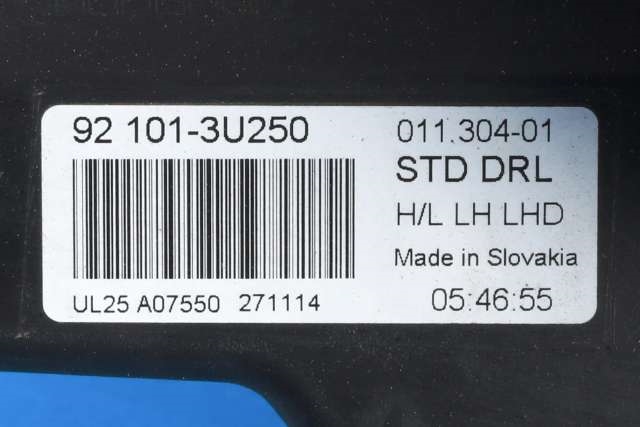 Frontlykt venstre halogen til Kia Sportage 2010-2016 (Type III) (KIA|92101-3U250|)