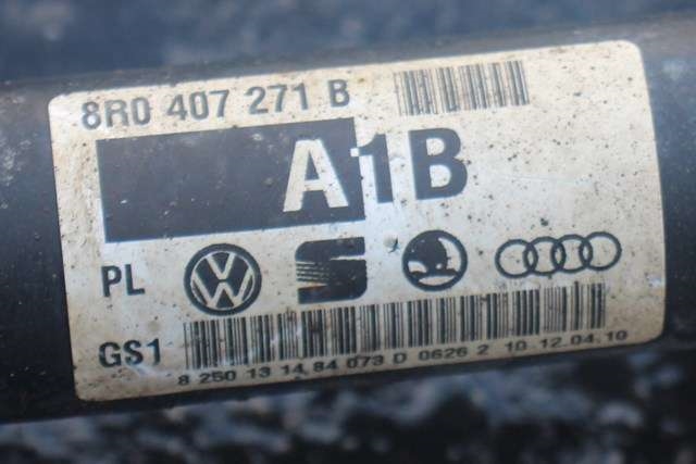 Drivaksel høyre foran, diesel/manuell til Audi Q5 2008-2012 (Type I, Fase 1)  (VAG|8R0 407 271 B|)