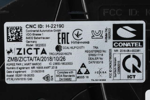 Instrumentpanel til Škoda Octavia 2017-2020 (Type III, Fase 2)  (VAG|5E0 920 751 F|)