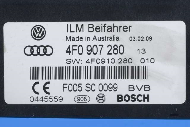 Styreenhet diverse til Audi A6 2008-2011 (Type III, Fase 2) (C6) (C6) (VAG|4F0 907 280|)