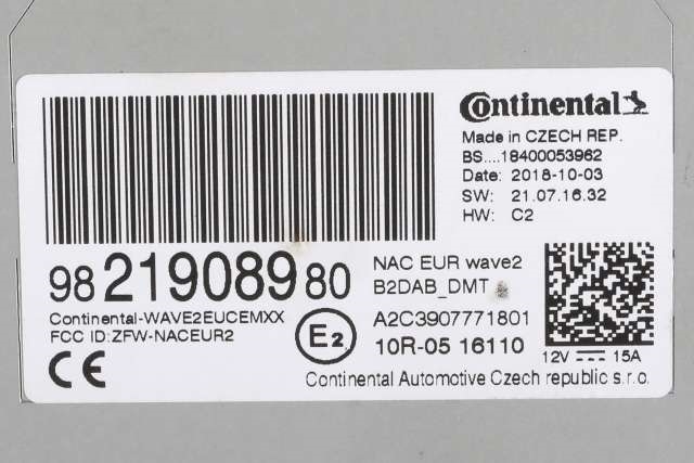 Bilstereo navigasjon til Toyota Proace 2016-->> (Type II) (PSA|98 219089 80|)