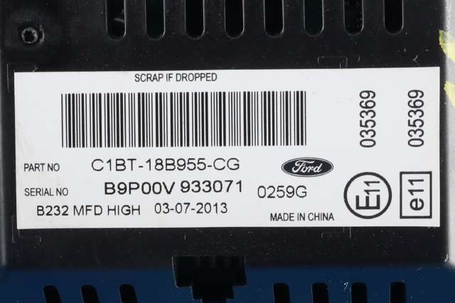 Instrument kjørecomputer til Ford Fiesta 2013-2017 (Type VI, Fase 2) (FORD|C1BT-18B955-CG|)