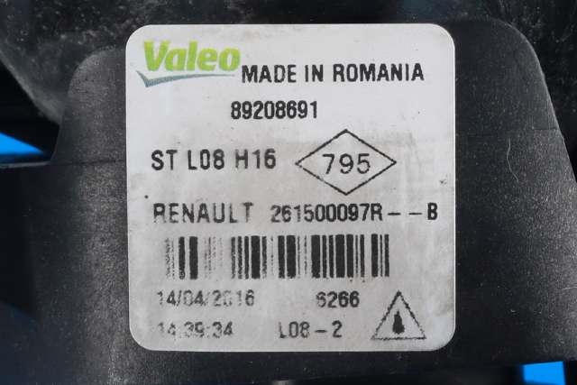 Tåkelykt venstre foran til Dacia Duster 2010-2017 (Type I) (RENAULT|2615 00097R-B|)
